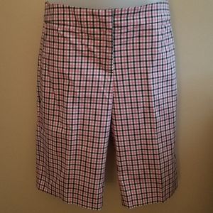 Jones NY Pink & Navy Plaid Golf Short
